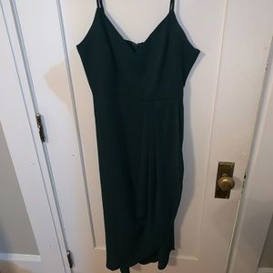 Lulu’s Reinette Dark Green Midi Dress | Worn Once